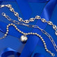 Still life image of Big Hearted Puffed Bracelet with Stone and Strand solid gold jewelry
