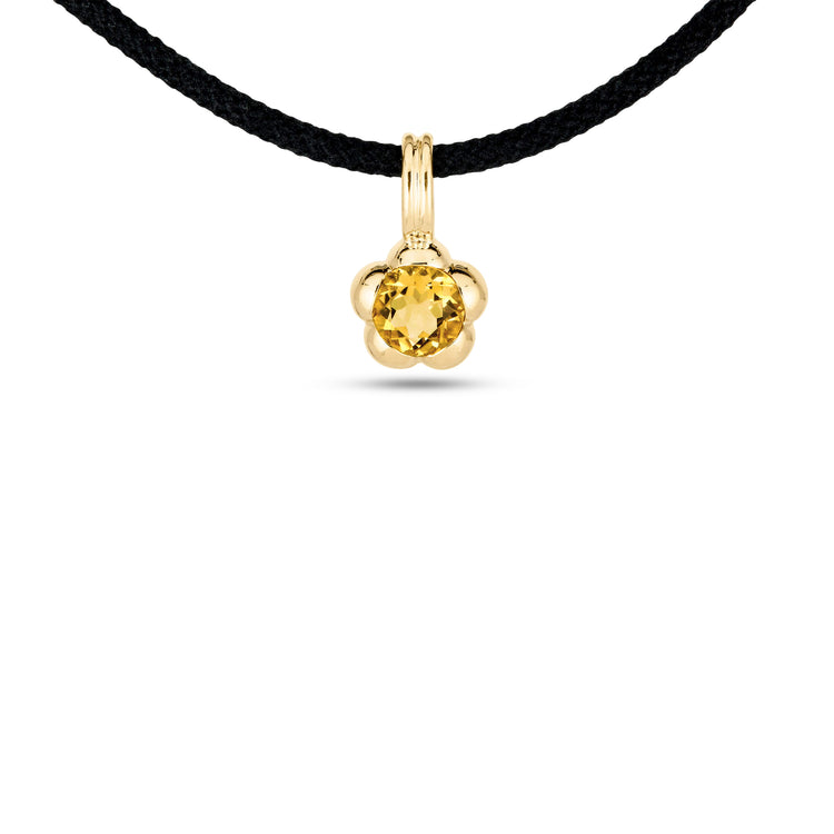 Stone and Strand 14K Yellow Gold Sunburst Citrine Choker Front Image