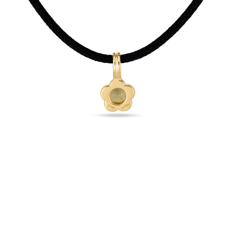 Stone and Strand 14K Yellow Gold Sunburst Citrine Choker Rear Image