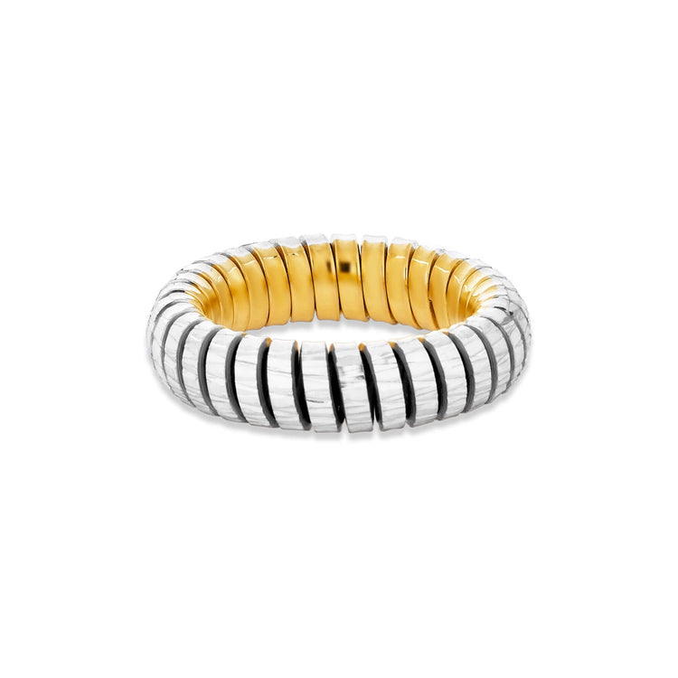 Stone and Strand 14K Yellow Gold Switch Gold Tubogas Ring Rear Image