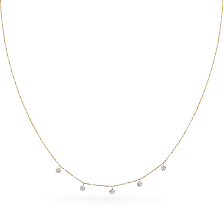 Stone and Strand 10K Yellow Gold Diamond Disco Necklace Image