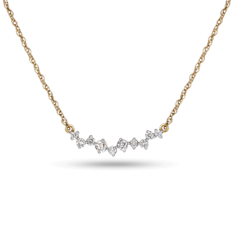 Stone and Strand Diamond Linked Up Necklace