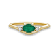 Emerald Diamond Merge Ring