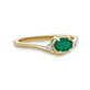 Emerald Diamond Merge Ring