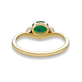 Emerald Diamond Merge Ring