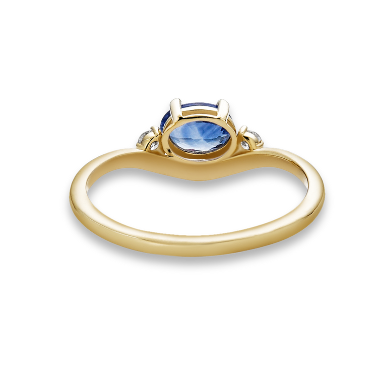 Sapphire Diamond Merge Ring