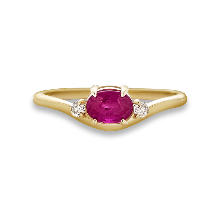 Ruby Diamond Merge Ring