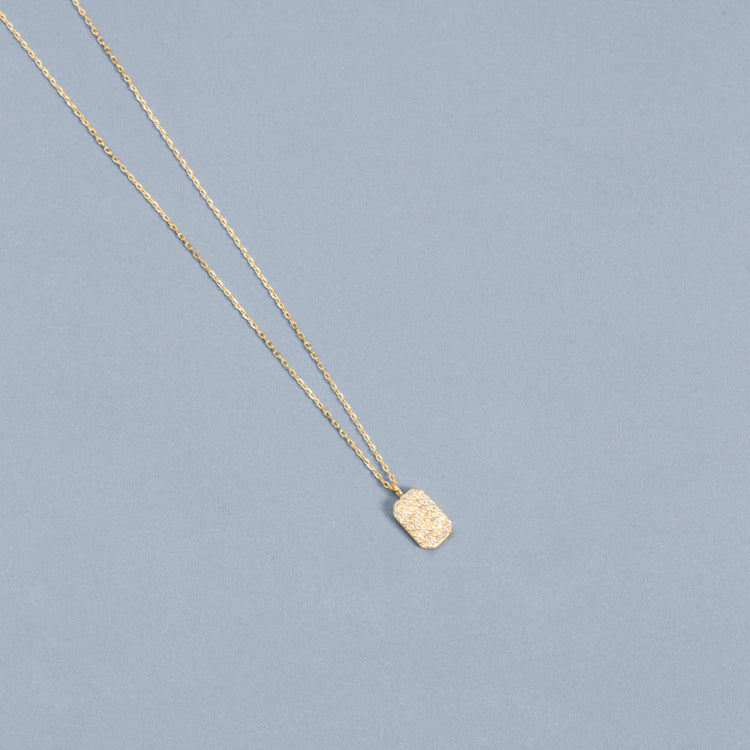 Stone and Strand 14K Yellow Gold Tagged Diamond Pendant Editorial  Image