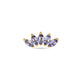 Stone and Strand 14K Yellow Gold Tanzanite Tiara Flat Back Front Image