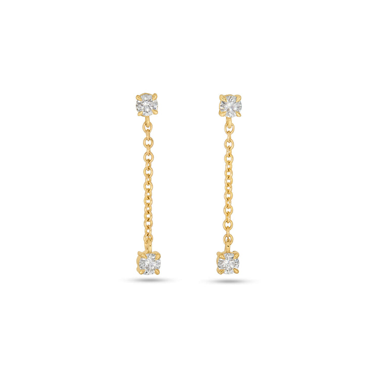 Stone and Strand 10K Yellow Gold Teeny Diamond Drizzle Drops Front Image