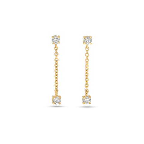 Stone and Strand 10K Yellow Gold Teeny Diamond Drizzle Drops Front Image