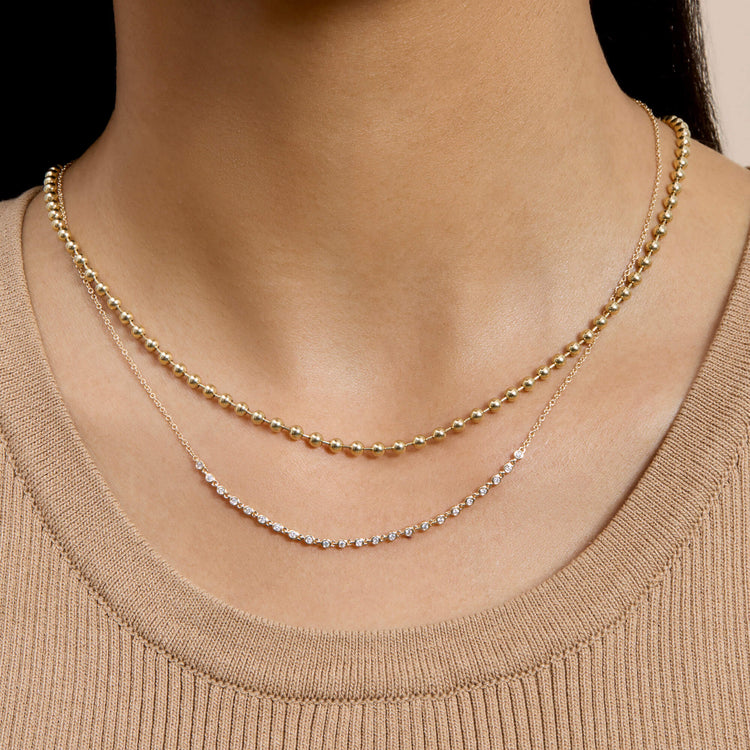 STONE AND STRAND 10Kイエローゴールド&ダイヤモンド ネックレス Noble Diamond Tennis Necklace – STONE AND STRAND