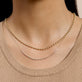 Image of 10K Yellow Gold Teeny Diamond Rally Tennis Necklace with Stone and Strand Necklaces