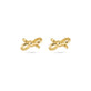 Stone and Strand 10K Yellow Gold Teeny Gold Bow Studs Front Image