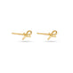 Stone and Strand 10K Yellow Gold Teeny Gold Bow Studs Side Image