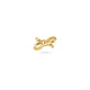Stone and Strand 10K Yellow Gold Teeny Gold Bow Studs Single Front Image