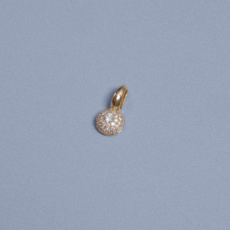 Stone and Strand 14K Yellow Gold Tenembaum Diamond Charm Editorial Image