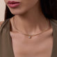 Image of 14K Yellow Gold Tenembaum Diamond Charm on Models Neck
