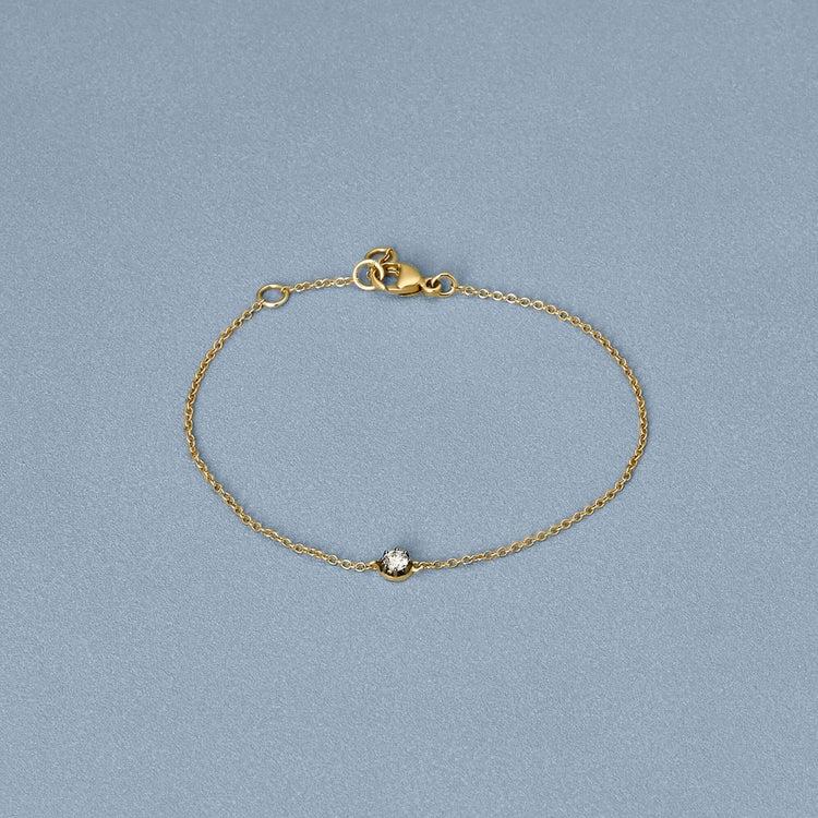Stone and Strand 10K Yellow Gold The Alibi Diamond Bracelet Editorial Image