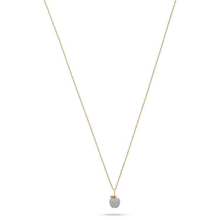 Stone and Strand 10K Yellow Gold The Pave Big Apple Diamond Necklace Front Image