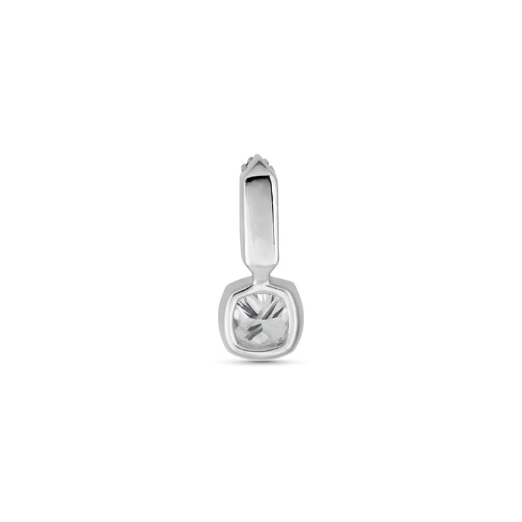 Stone and Strand Sterling Silver The Box LAB-Created Cushion Diamond Charm Rear Image