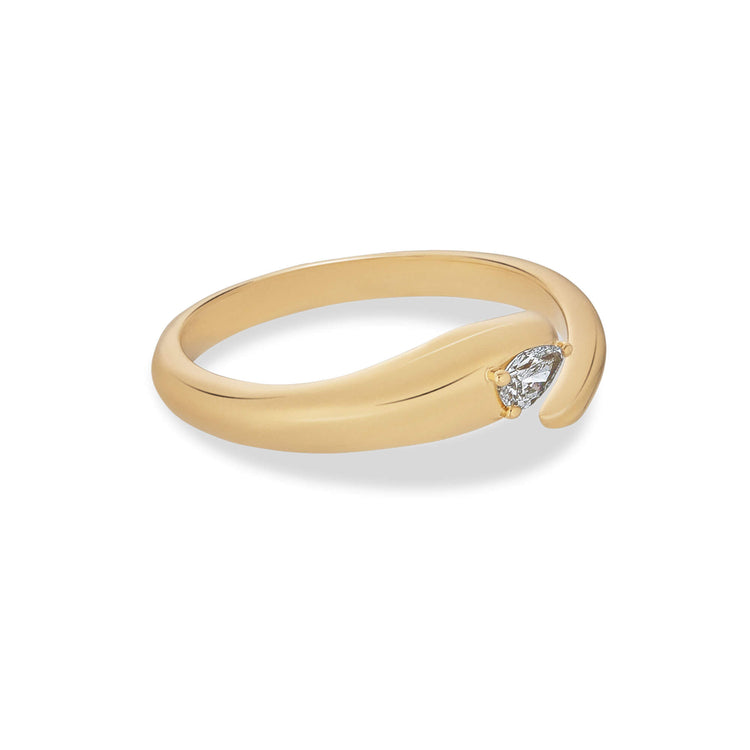 Stone and Strand 14K Yellow Gold The Diana Diamond Ring Side Image