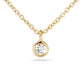Stone and Strand 14K Yellow Gold The Essential Dainty Diamond Solitaire Necklace Close Up Image
