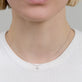 Image of 14K White Gold The Essential Dainty Diamond Solitaire Necklace on Models Neck