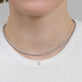 Image of 14K White Gold The Essential Dainty Diamond Solitaire Necklace with Stone and Strand Necklaces