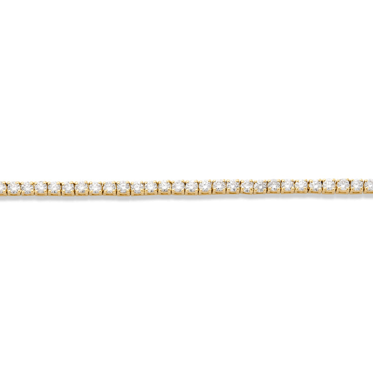 Stone and Strand 14K Yellow Gold The Essential Dainty Tennis Bracelet Close Up Image