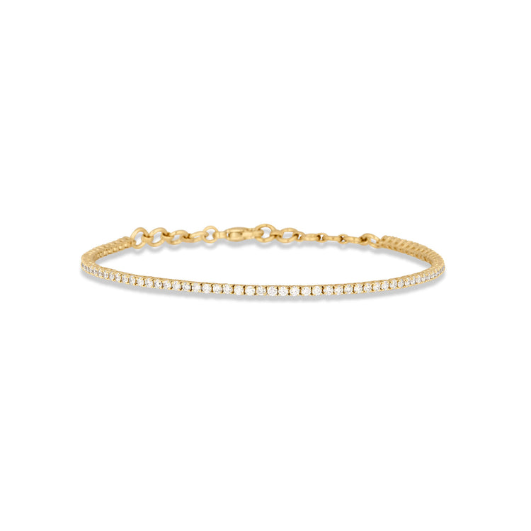 Stone and Strand 14K Yellow Gold The Essential Dainty Tennis Bracelet Front Image