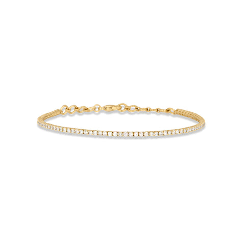 Stone and Strand 14K Yellow Gold The Essential Dainty Tennis Bracelet Front Image