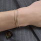 Image of 14K Yellow Gold The Essential Dainty Tennis Bracelet with Stone and Strand Bracelets