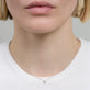 Image of 14K White Gold The Essential Diamond Solitaire Necklace on Models Neck