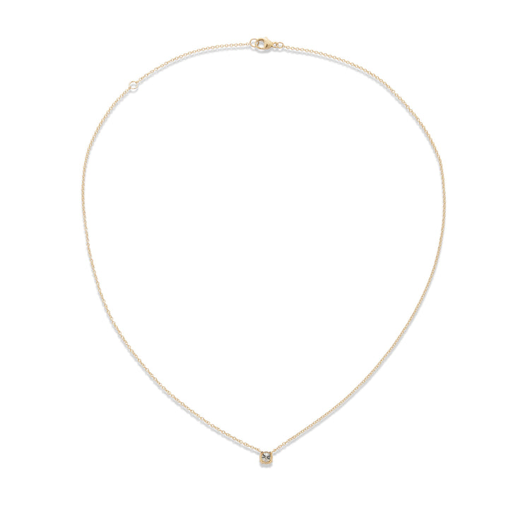 Stone and Strand 14K Yellow Gold The Essential Diamond Solitaire Necklace Front Image