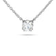 Stone and Strand 14K White Gold The Essential Diamond Solitaire Necklace Close Up Image