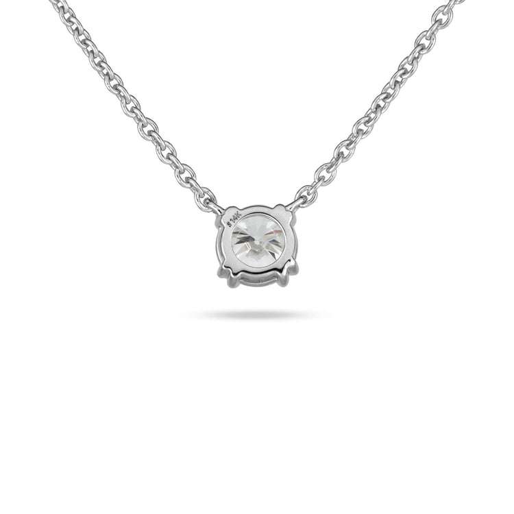 Stone and Strand 14K White Gold The Essential Diamond Solitaire Necklace Rear Image