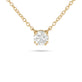 Stone and Strand 14K Yellow Gold The Essential Diamond Solitaire Necklace Close Up Image