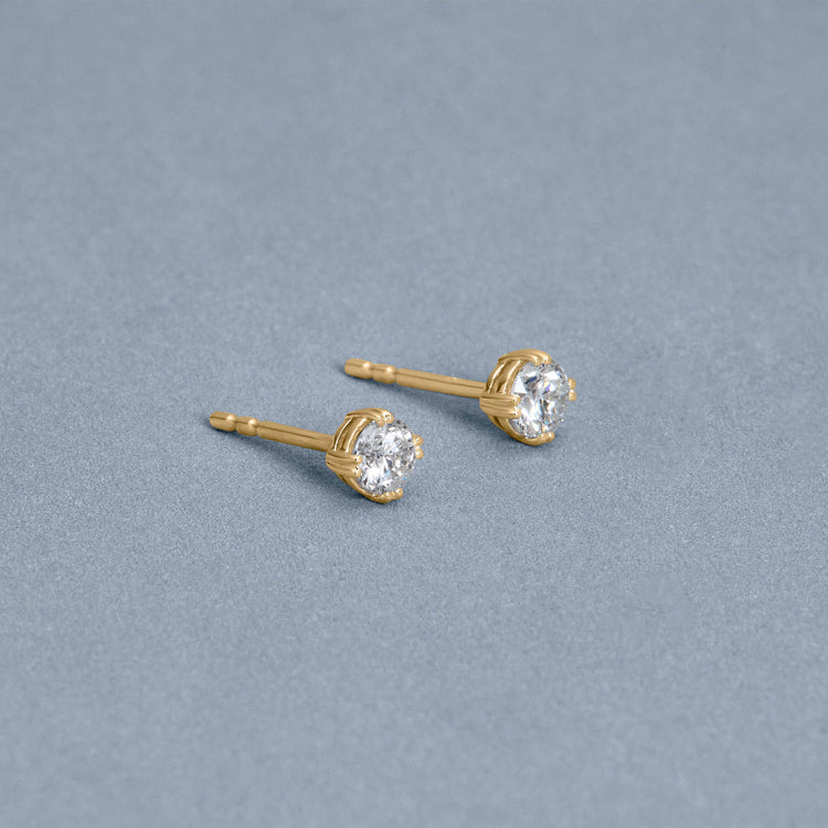 Stone and Strand 14K Yellow Gold The Essential Diamond Studs 0.40ctw Editorial Image