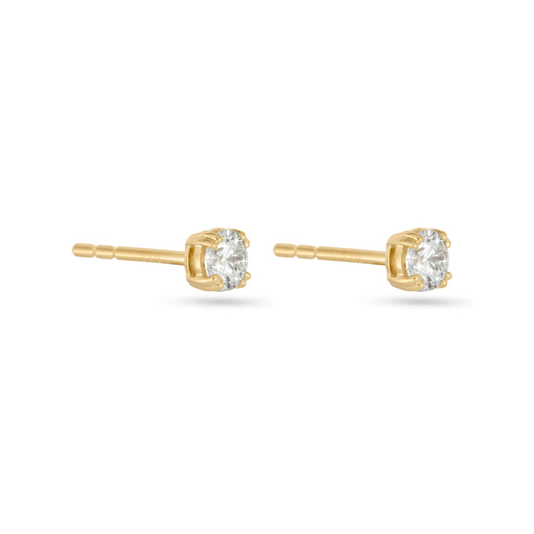 Stone and Strand 14K Yellow Gold The Essential Diamond Studs 0.40ctw Side Image