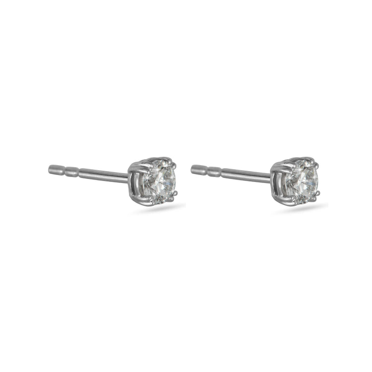Stone and Strand 14K White Gold The Essential Diamond Studs 0.40ctw Side Image