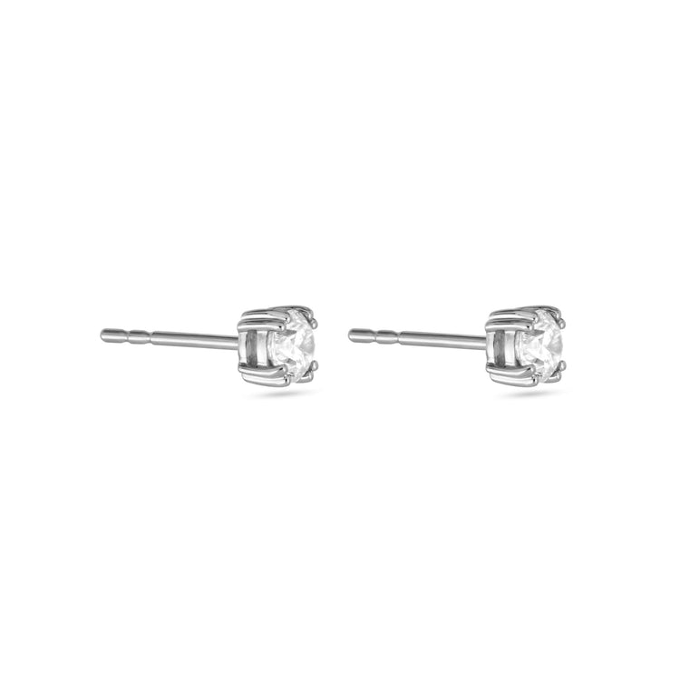 Stone and Strand 14K White Gold The Essential Diamond Studs 0.60CTW Side Image