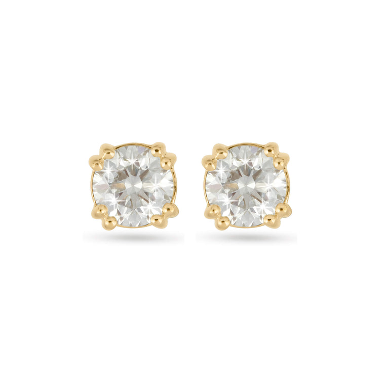 Stone and Strand 14K Yellow Gold The Essential Diamond Studs 0.60CTW Front Image