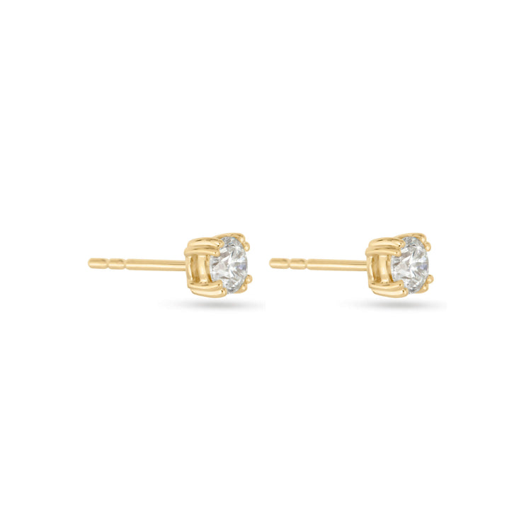 Stone and Strand 14K Yellow Gold The Essential Diamond Studs 0.60CTW Side Image