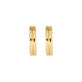 Stone and Strand 14K Yellow Gold The Essential Ridged Hoop Front Image
