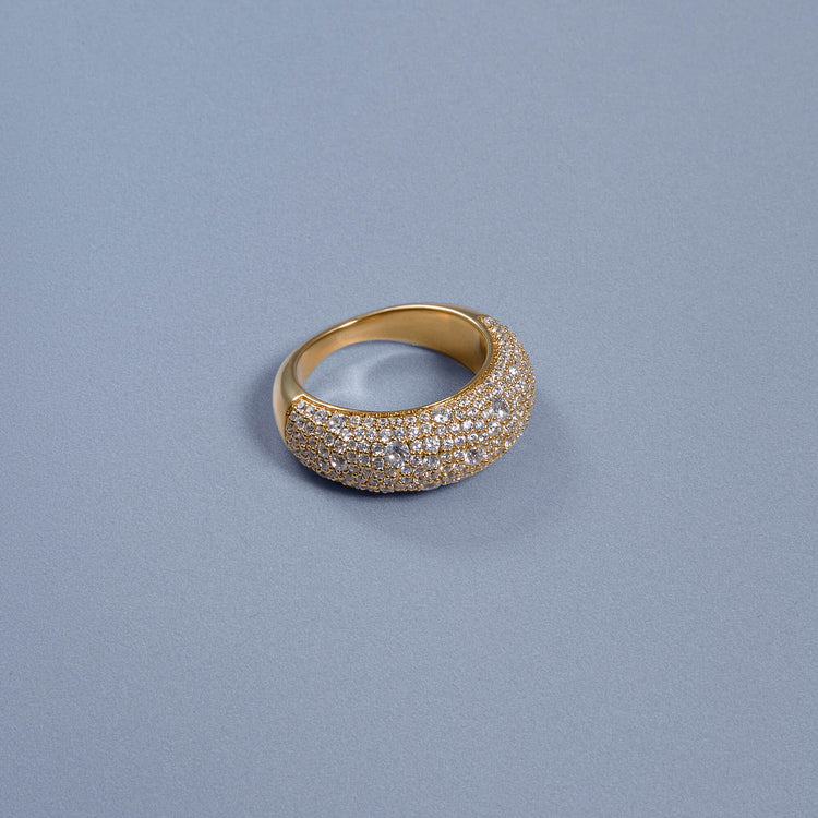 Stone and Strand 14K Yellow Gold The Gold Balthazar Diamond Ring Editorial Image