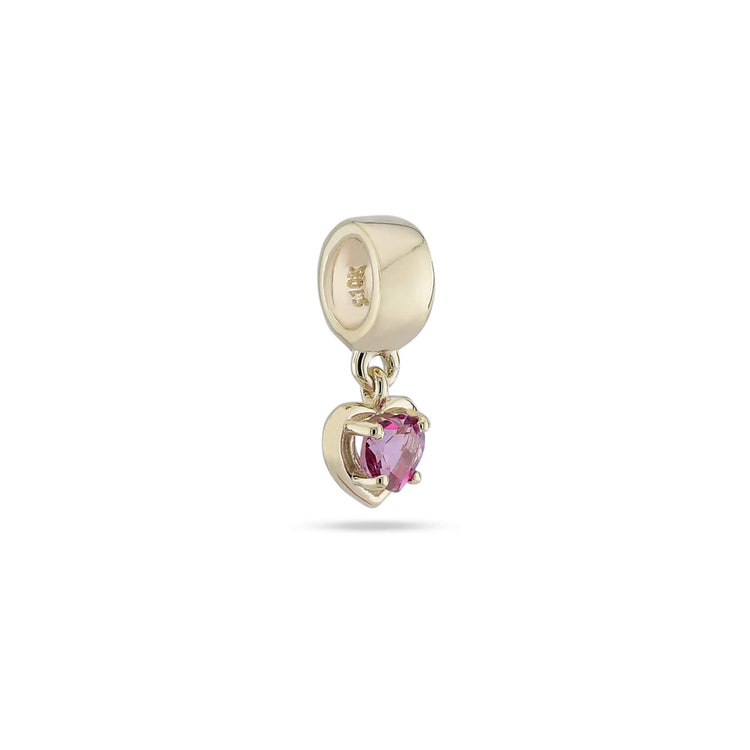 Stone and Strand 14K Yellow Gold The Heart Of It Pink Topaz Bead Side Image
