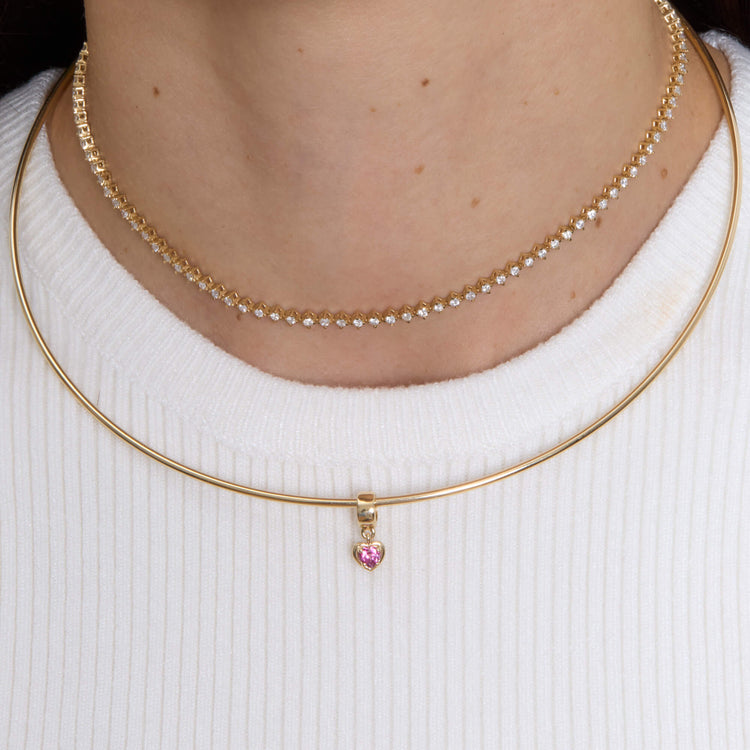 Image of 14K Yellow Gold The Heart Of It Bead with Stone and Strand Necklaces