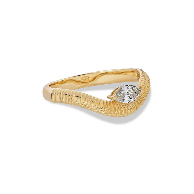 Stone and Strand 14K Yellow Gold The Janet Ring Side Image