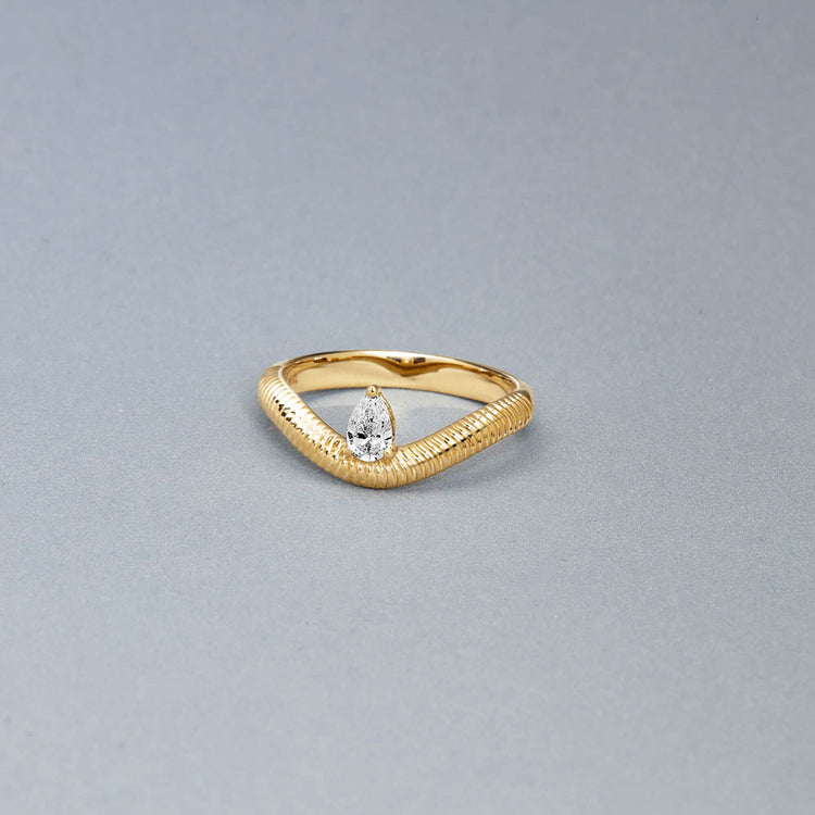 Stone and Strand 14K Yellow Gold The Joan Ring Editorial Image